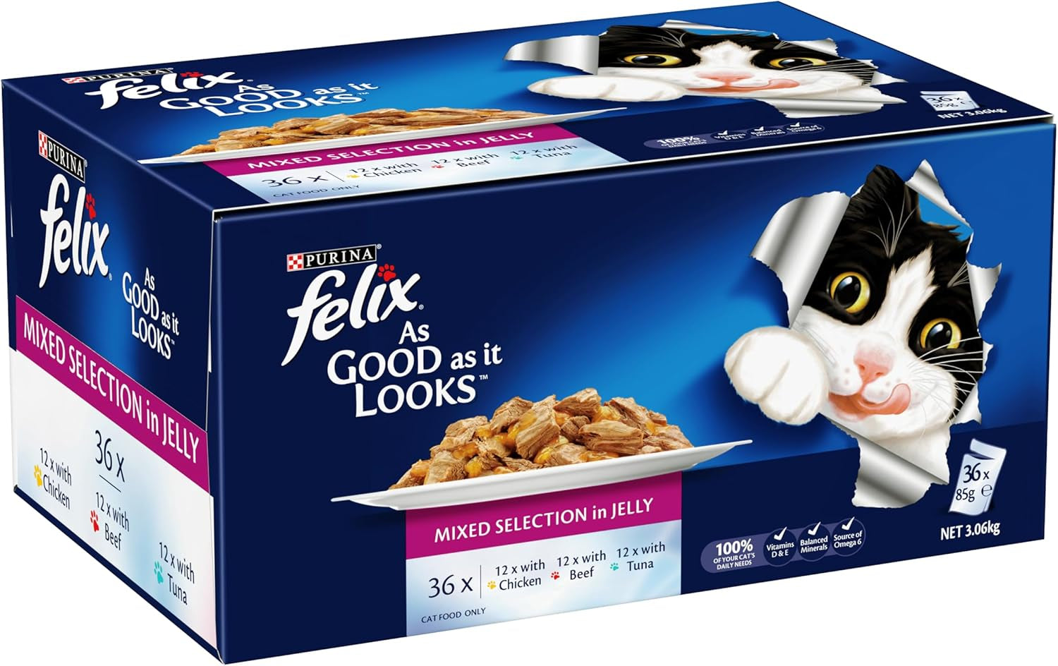 as Good as It Looks Adult Wet Cat Food Mixed Selection in Jelly 36X85G